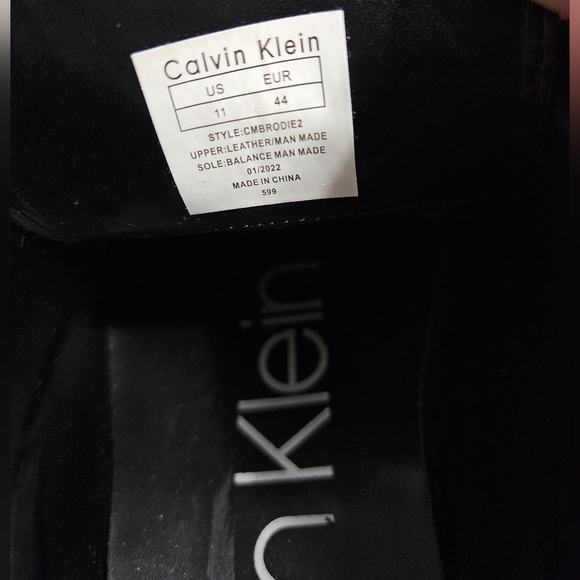 Calvin Klein Black Leather Oxfords
